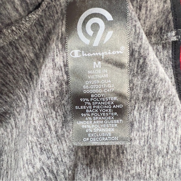 Champion Pullover Men’s M Quarter Zip Avtivewear with Thumbholes Grey & Black - Picture 15 of 16